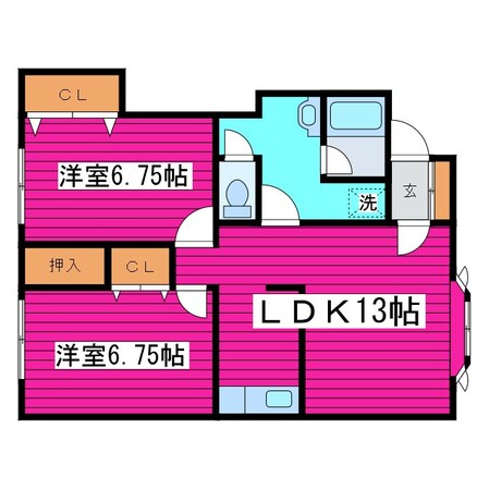 雁来3号通 徒歩2分 2階の物件間取画像